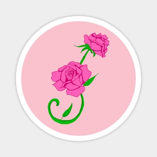 Pink Rose Magnet